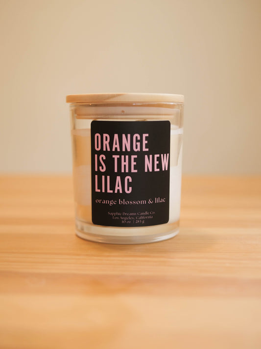 Orange Is The New Lilac Candle